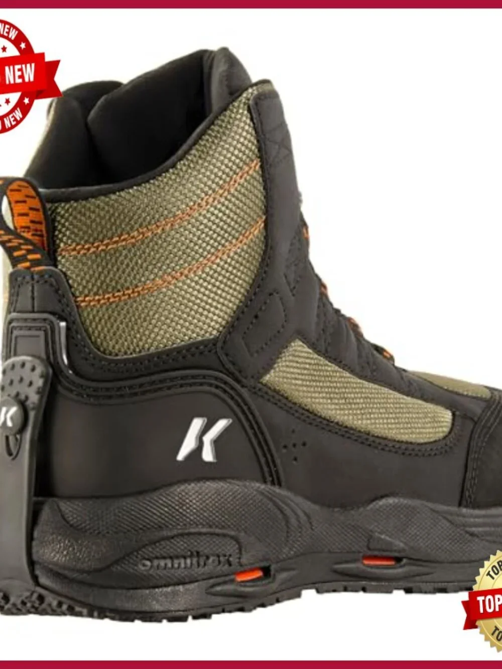 Men's Wading Boots Interchangeable Soles Fishing Boots Synthetic Ankle High